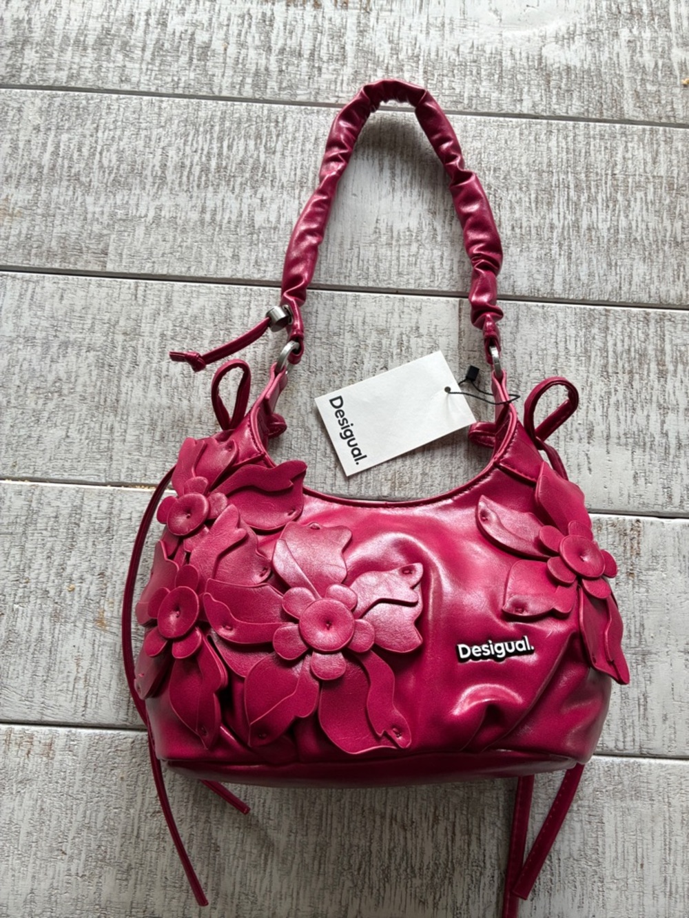 New 2026 Desigual Floral Appliqué Bag Bought in Barcelona
